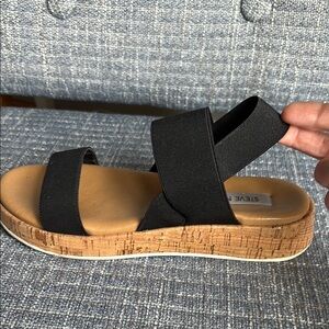 Steve Madden Black Platform Sandals